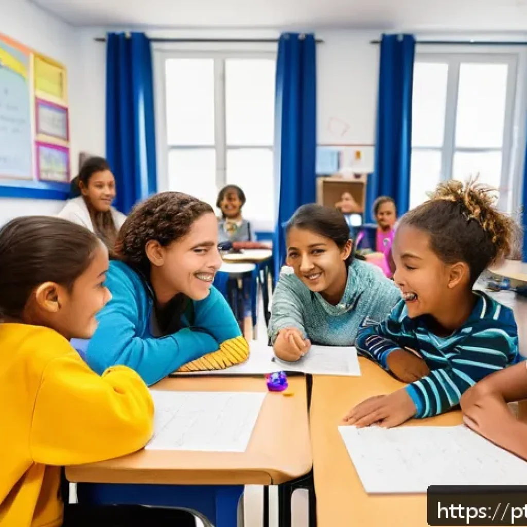 특수교육과 장애 학생 친구 관계 - A diverse group of school children aged 8-12, including students with visible physical and cognitive...